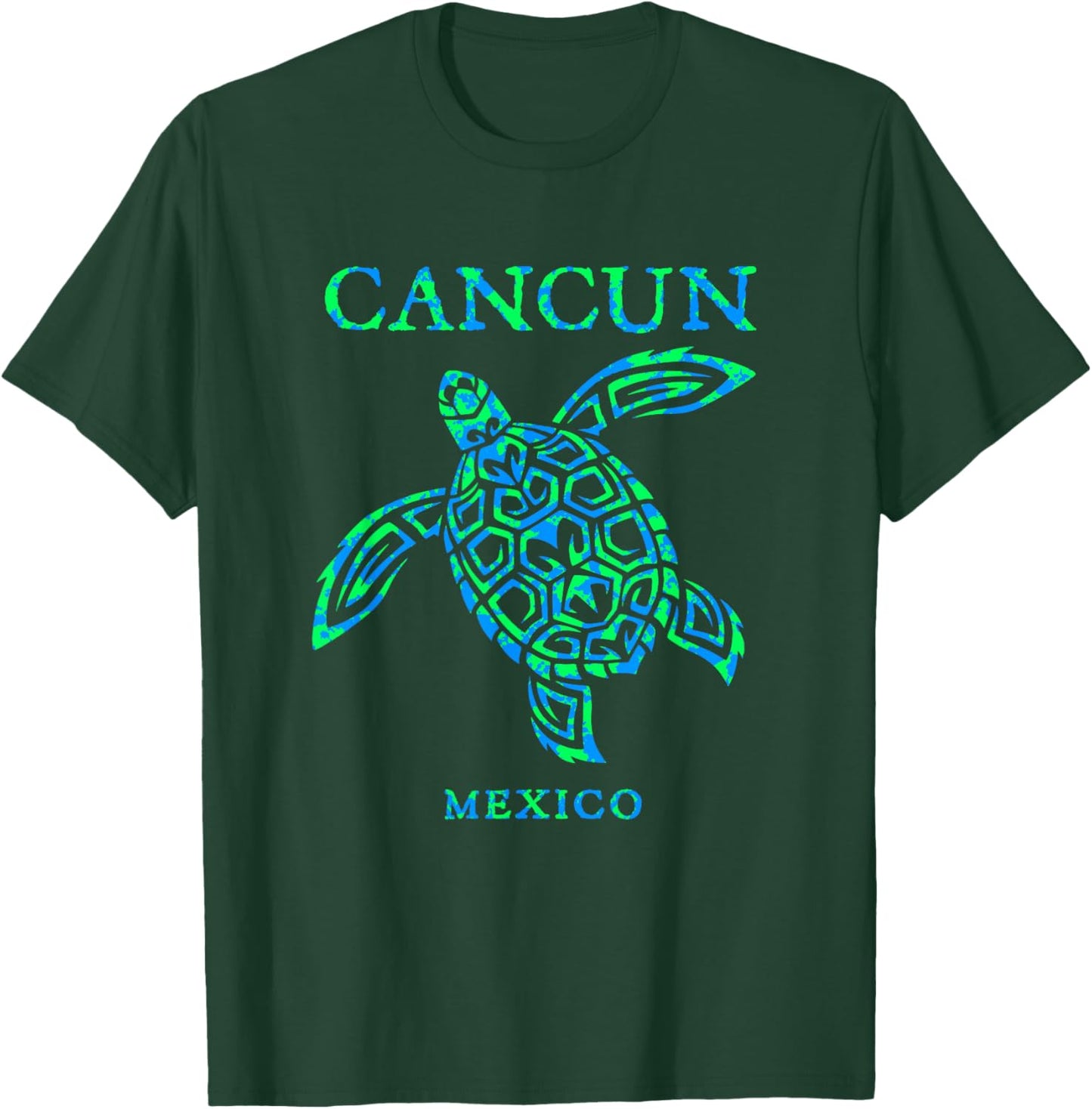 Cancun Mexico Sea Turtle Boys Girls Vacation Souvenir T-Shirt - T-Shirt | Forest