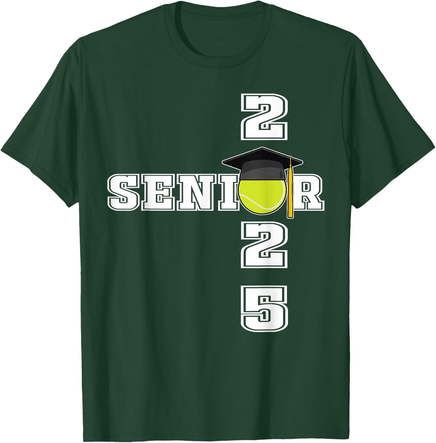 Class of 2025 Tennis Senior Gifts | Senior 2025 Tennis T-Shirt - T-Shirt | Forest
