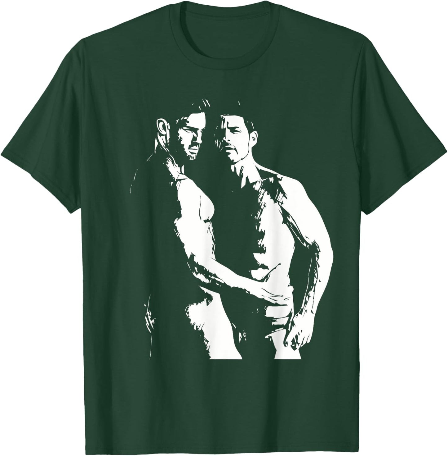 Naked Male Couple Gay Art Erotica T-Shirt - T-Shirt | Forest