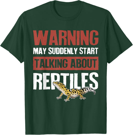 Warning May Suddenly Start Talking About Reptiles T-Shirt - T-Shirt | Forest