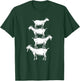 Vintage Four Buck Goats Over Each Other Farmer Goat Lovers T-Shirt - T-Shirt | Forest