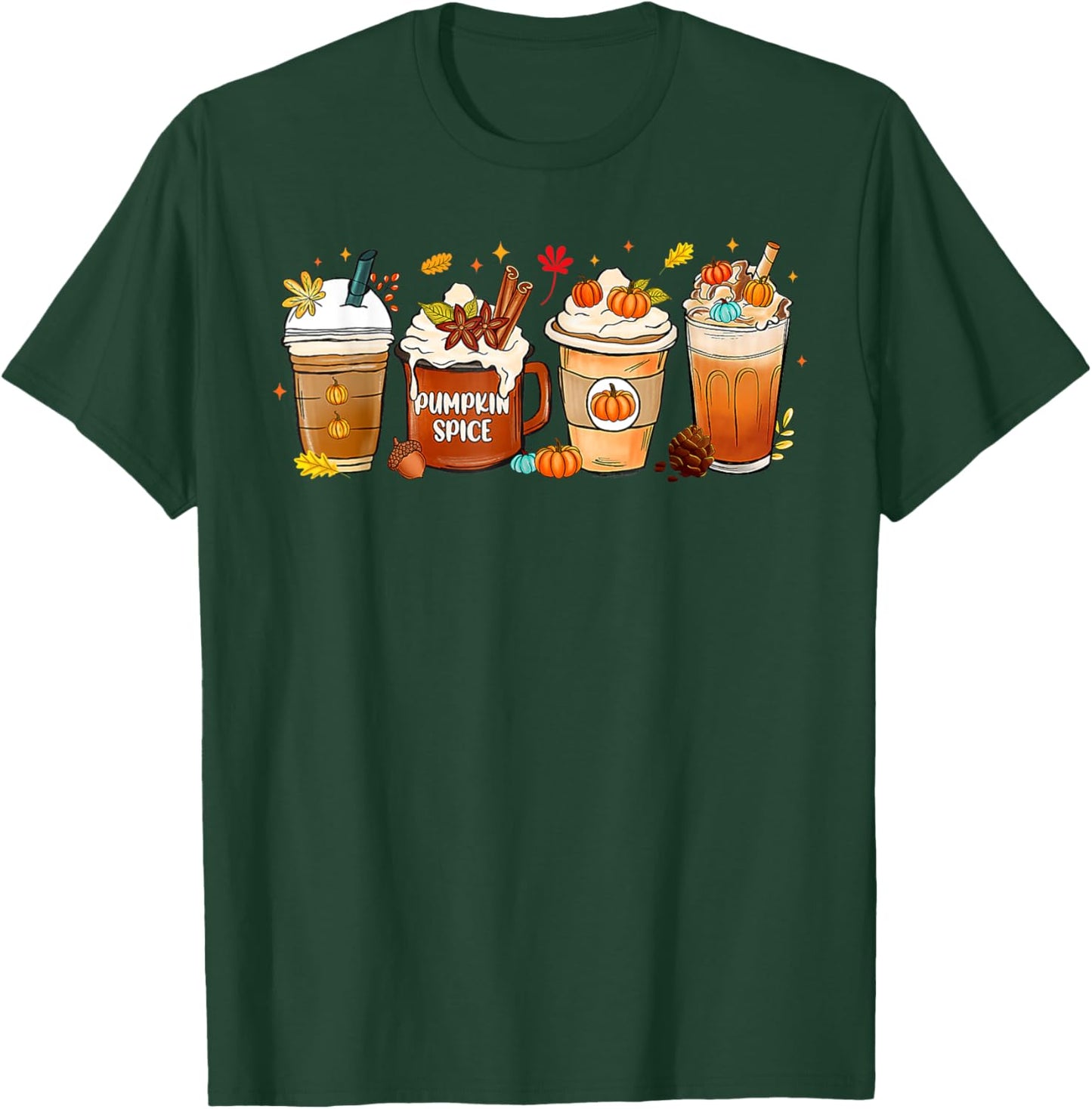Pumpkin Spice Latte, Fall Coffee, Pumpkin Spice,Thanksgiving T-Shirt - T-Shirt | Forest