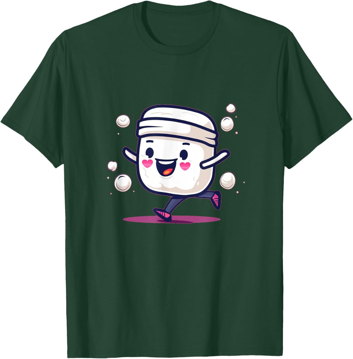 Jogging Marshmallow with Headband Costume for Boys and Girls T-Shirt - T-Shirt | Forest