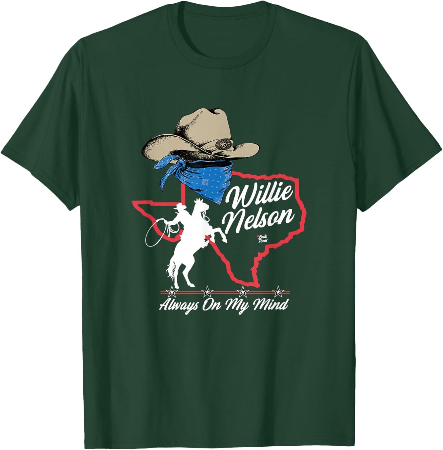 Official Willie Nelson Always On My Mind White T-Shirt - T-Shirt | Forest
