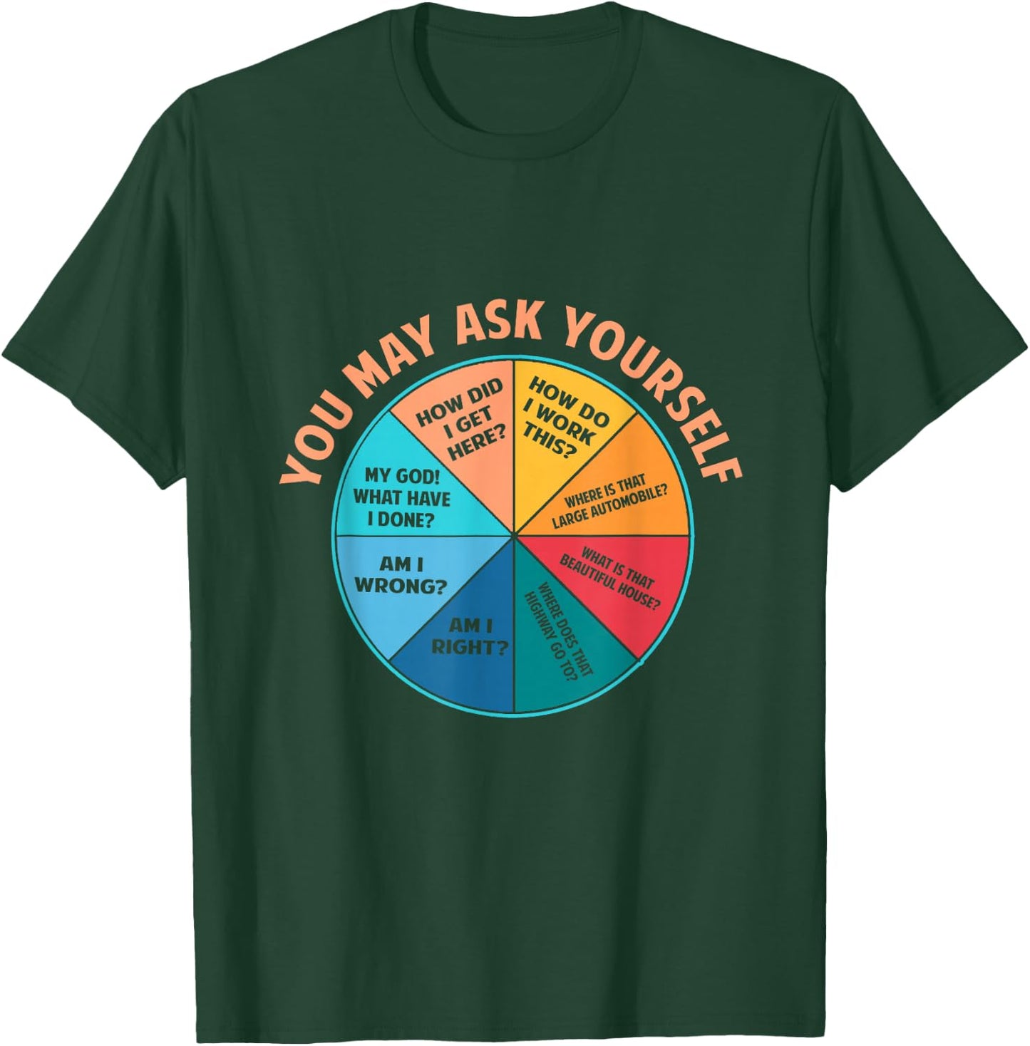 You May Ask Yourself Once In A Lifetime Pie Chart T-Shirt - T-Shirt | Forest