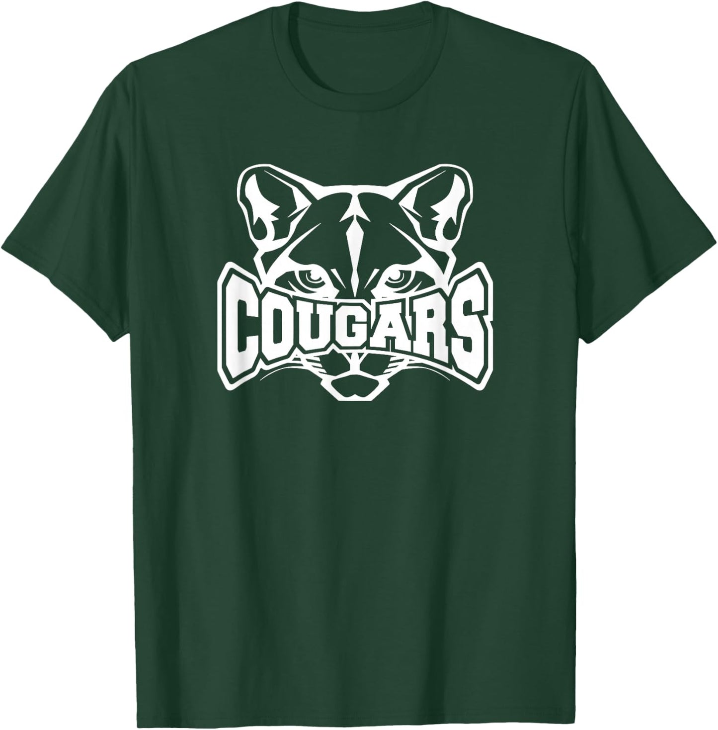 Cougars Teacher Student School Sports Fan Team Spirit T-Shirt - T-Shirt | Forest