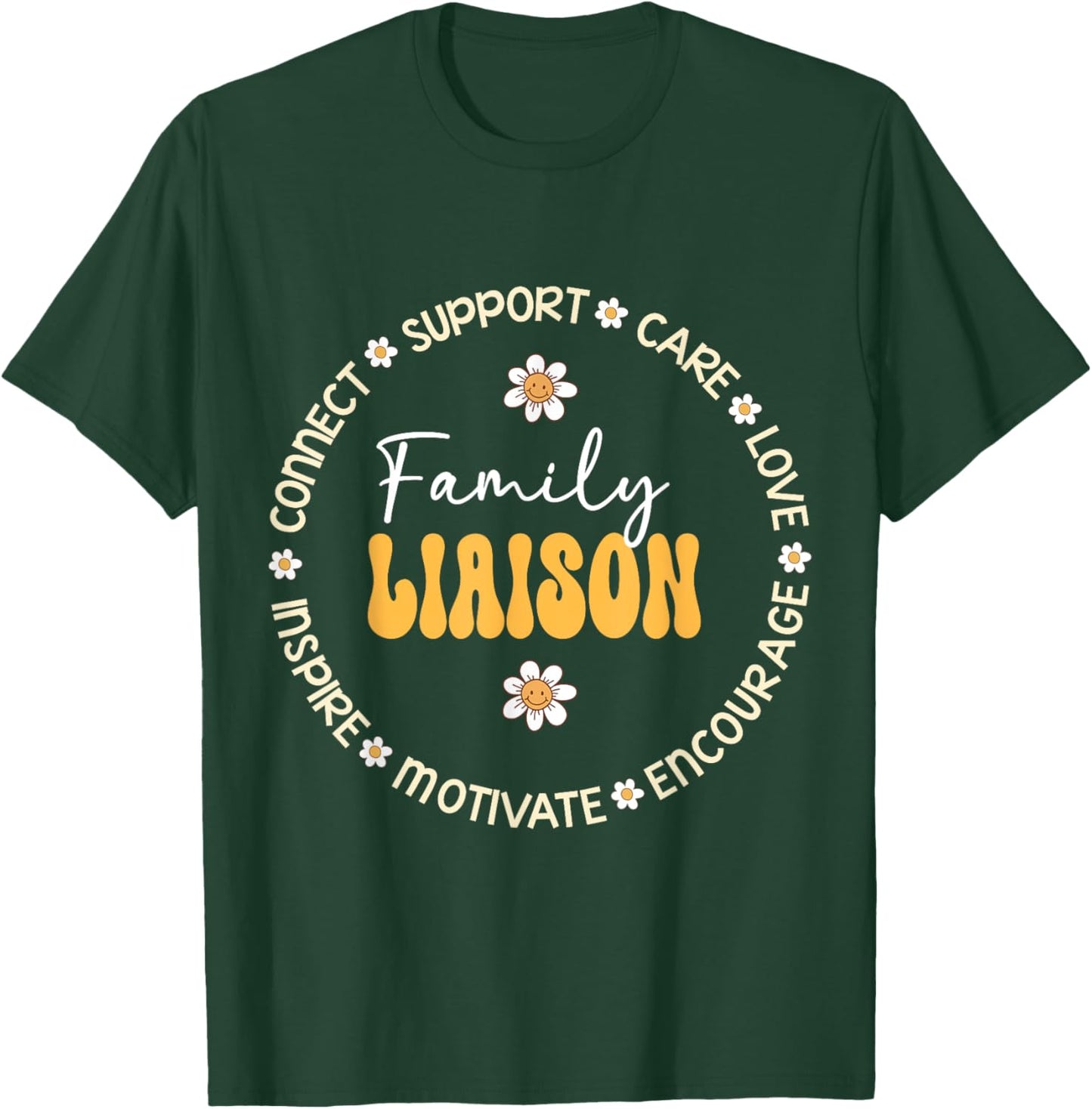 Family Liaison Back to School Teacher Appreciation Week T-Shirt - T-Shirt | Forest