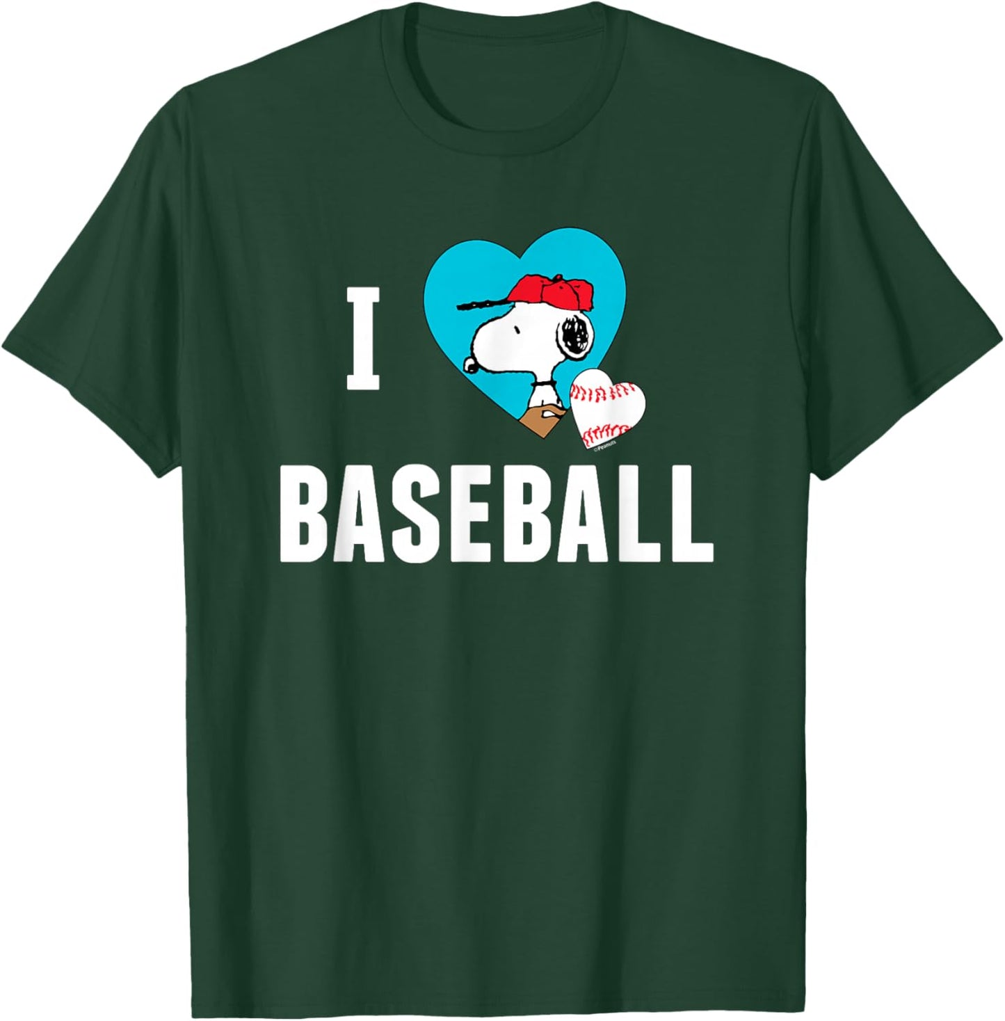 Peanuts - Snoopy I Love Baseball T-Shirt - T-Shirt | Forest