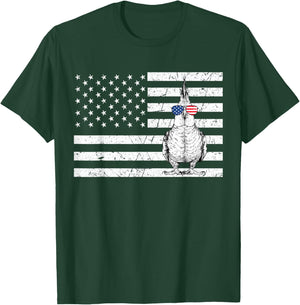 Cockatiel 4th of July Bird US American Flag Patriotic T-Shirt - T-Shirt | Forest