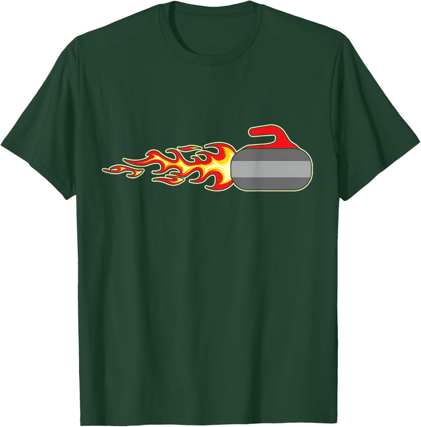 Curler Graphic I Rock Curling Stone I Curling Player T-Shirt - T-Shirt | Forest