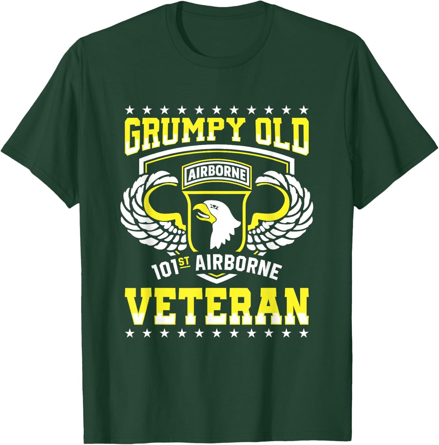 Grumpy Old 101st Airborne Division Veteran T-Shirt - T-Shirt | Forest