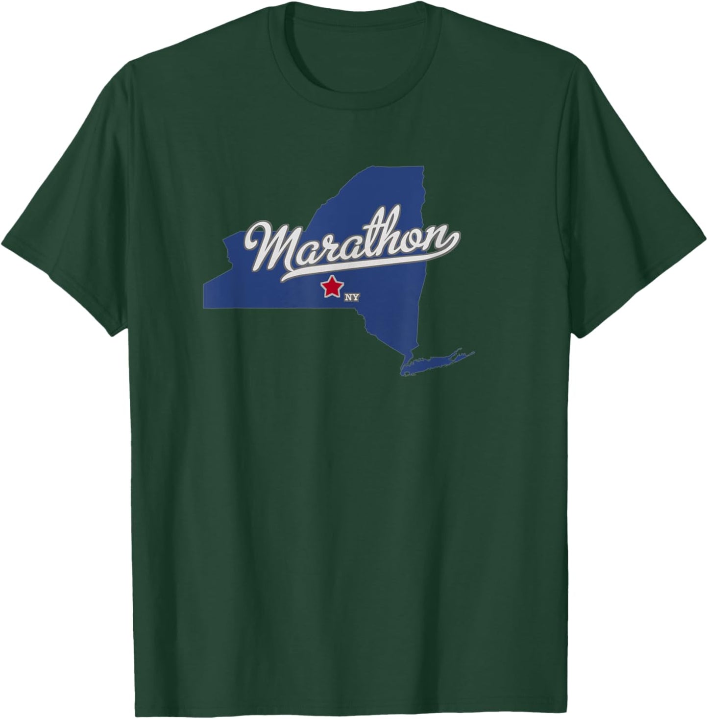 Marathon New York NY Map , Small T-Shirt - T-Shirt | Forest