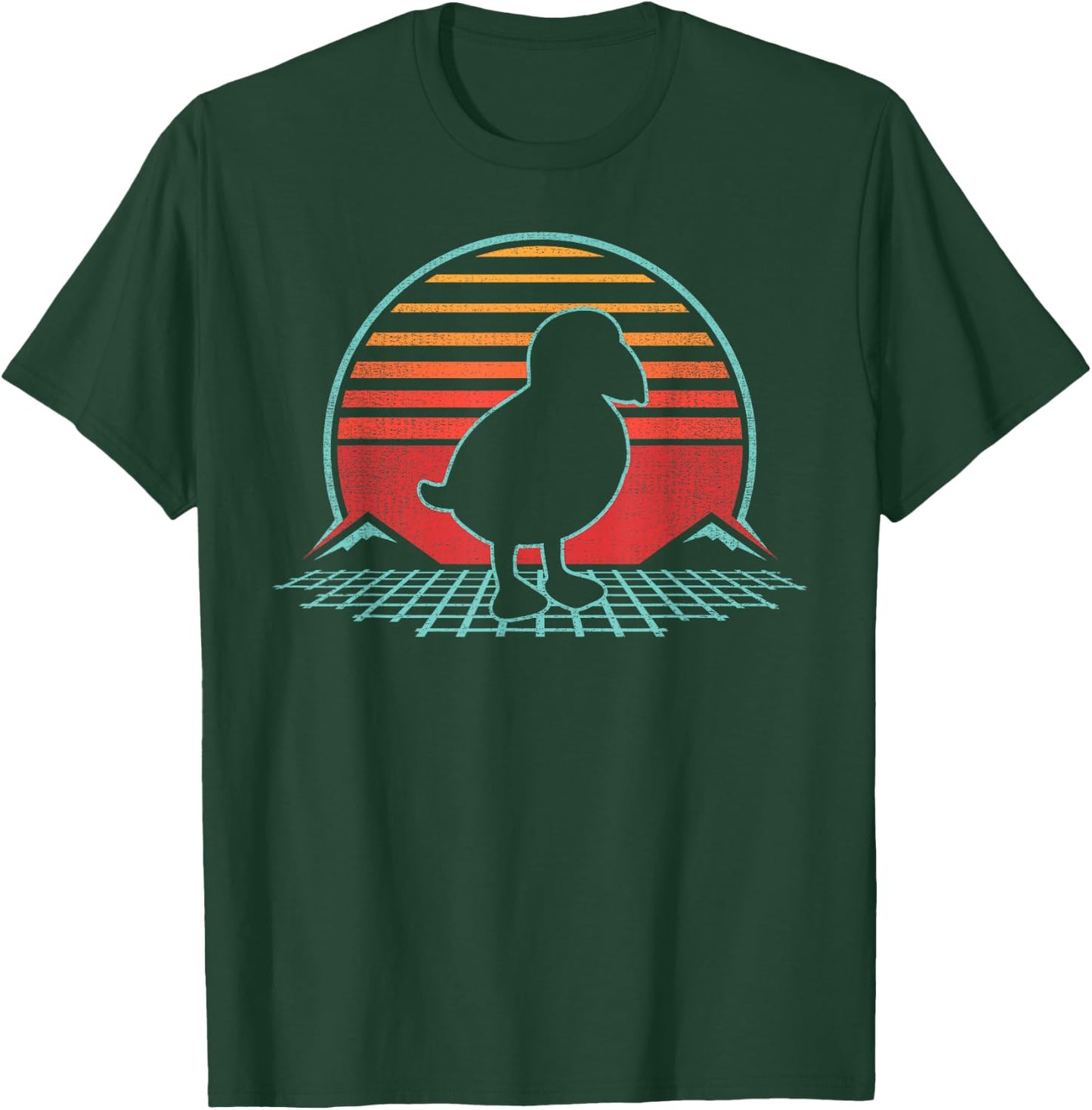 Puffin Bird Lover Animal Retro Vintage 80s Style T-Shirt - T-Shirt | Forest