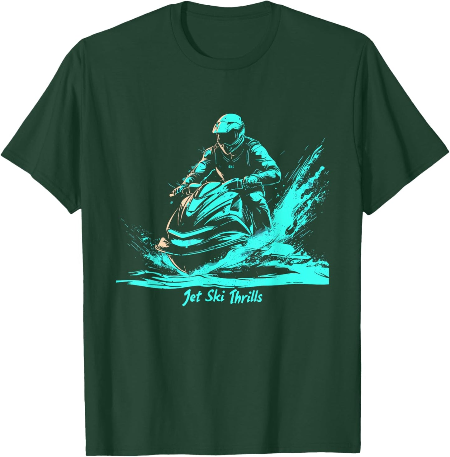 Jet Ski Adventure Water Sports , Black, S T-Shirt - T-Shirt | Forest