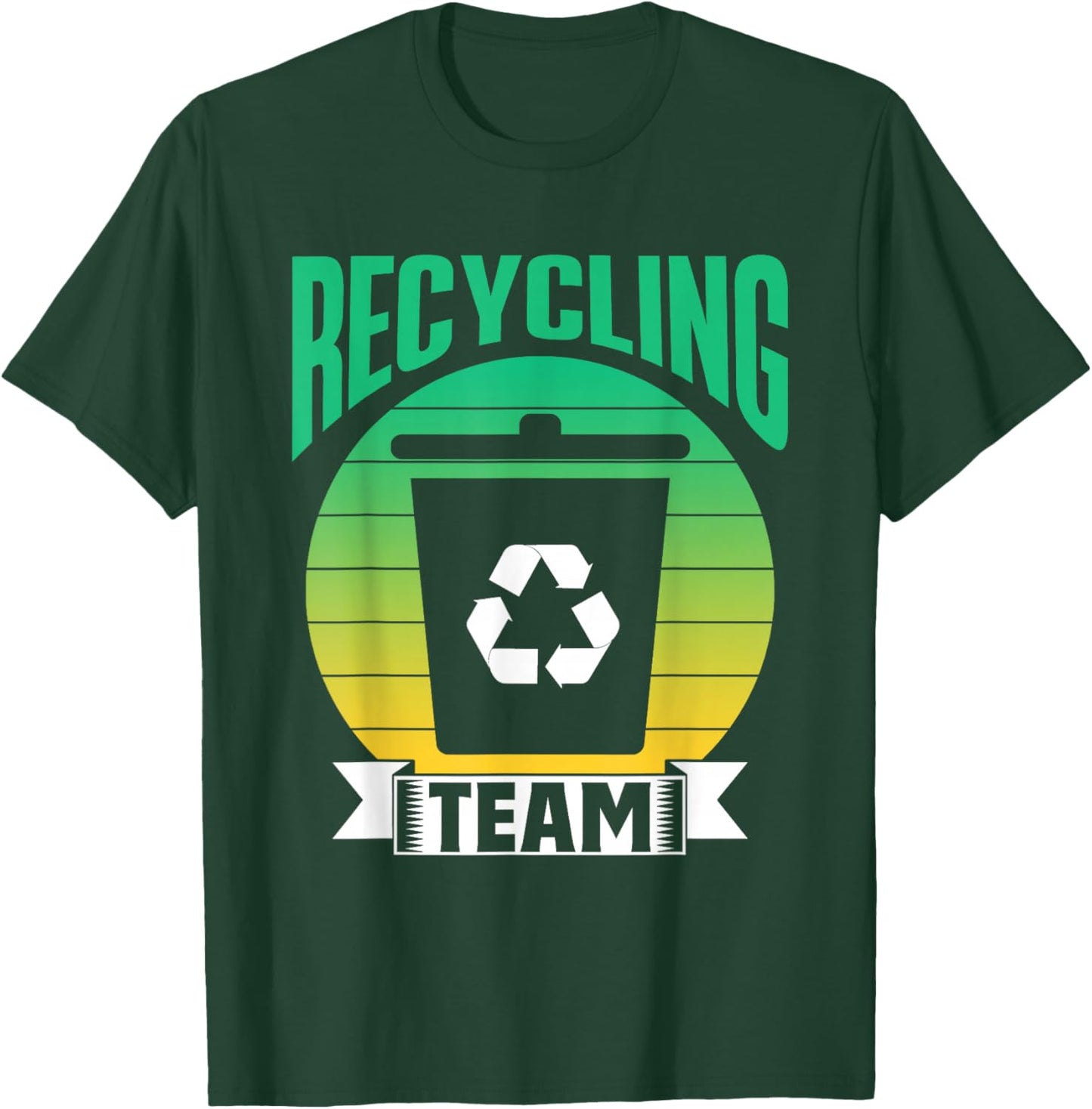 Recycling Team Environmental Waste Recycling Earth Day T-Shirt - T-Shirt | Forest