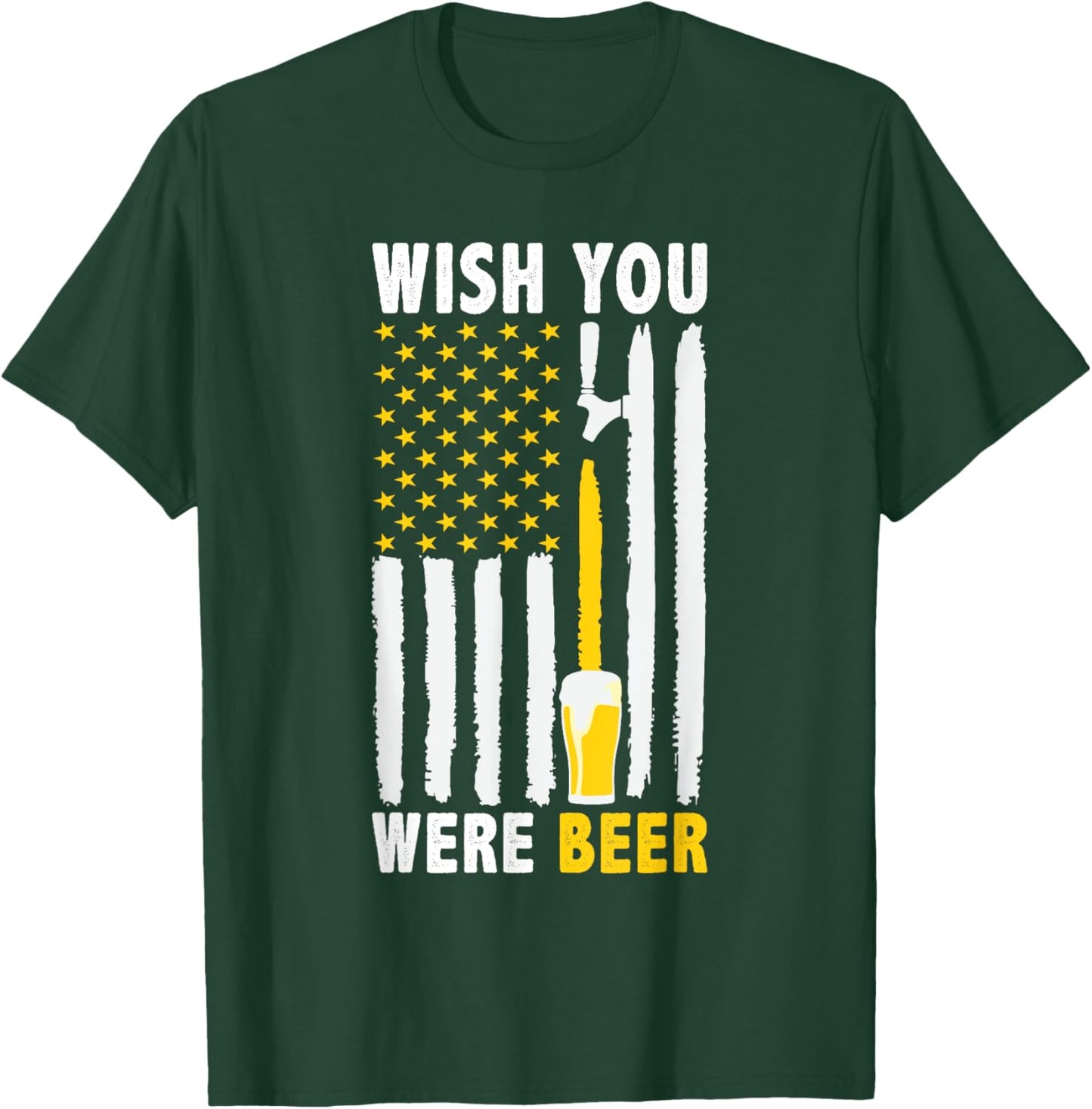Wish You Were Beer Vintage Craft Beer Home Brewing Brewery T-Shirt - T-Shirt | Forest