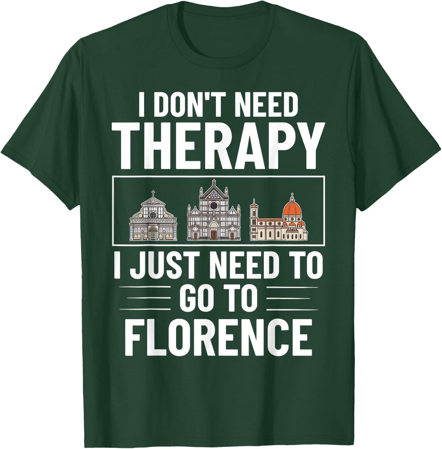Florence Italy City Skyline Map Travel T-Shirt - T-Shirt | Forest
