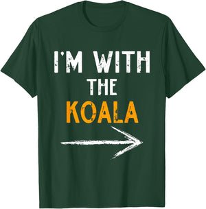 I’m with The Koala Funny Halloween Matching Couple Costume T-Shirt - T-Shirt | Forest