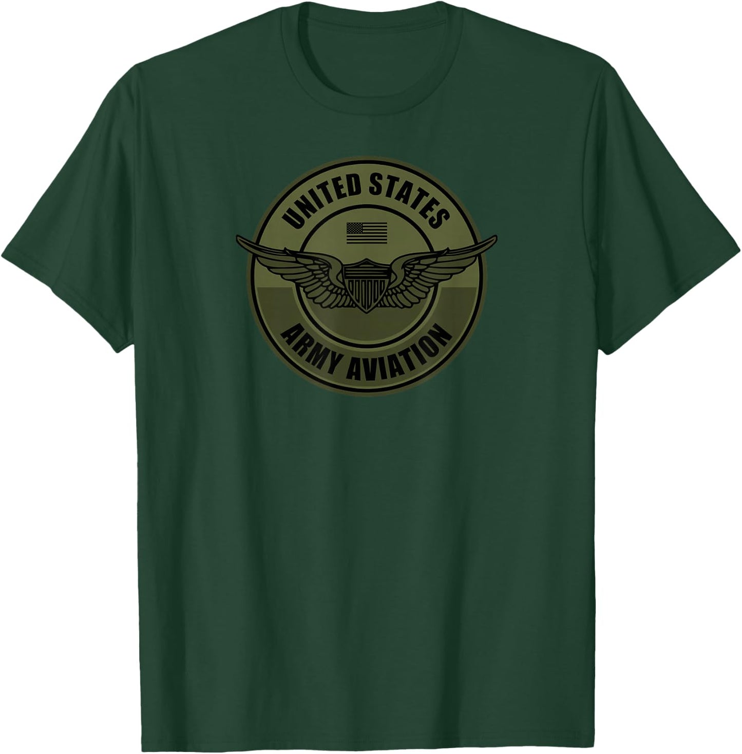 Army Helicopter & Army Aviation Gifts - Army Aviator Wings - Men's Black Classic Fit Short Sleeve - Small T-Shirt - T-Shirt | Forest