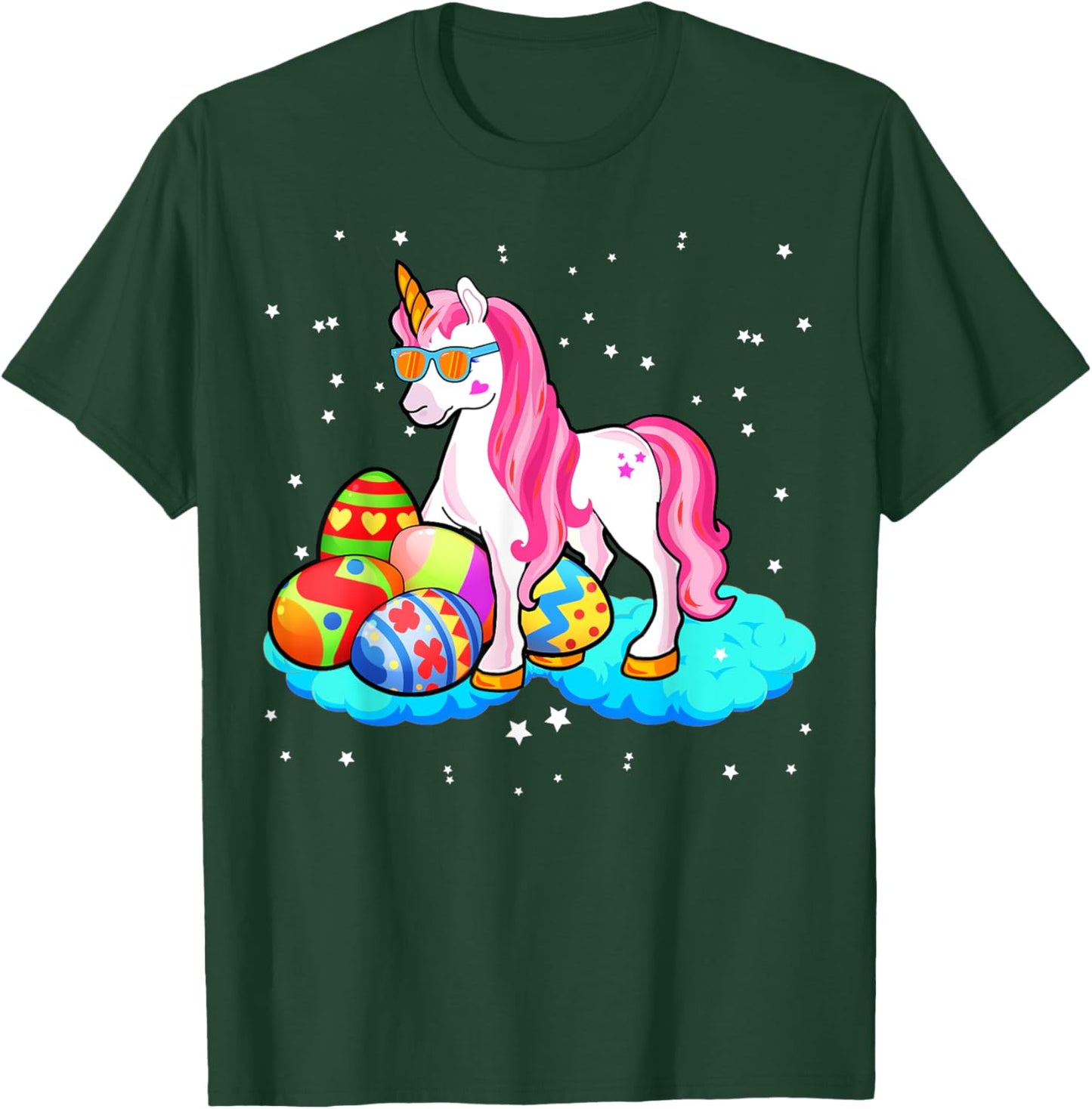 Girl Easter Unicorn Shirt Easter Girl Shirt Unicorn Easter T-Shirt - T-Shirt | Forest