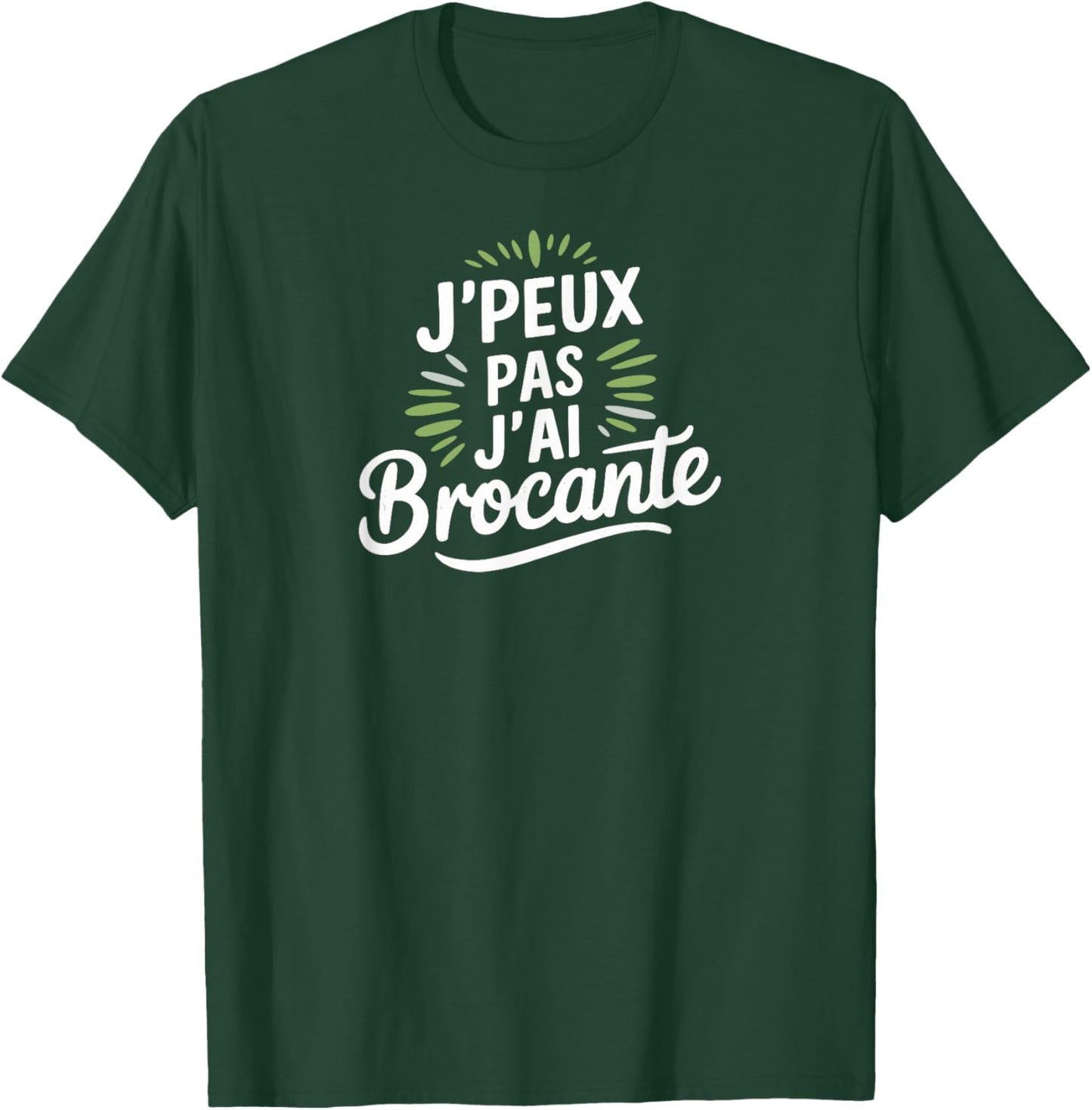 J'peux pas j'ai brocante Black S Classic Fit Short Sleeve Letter Print, Black, S T-Shirt - T-Shirt | Forest