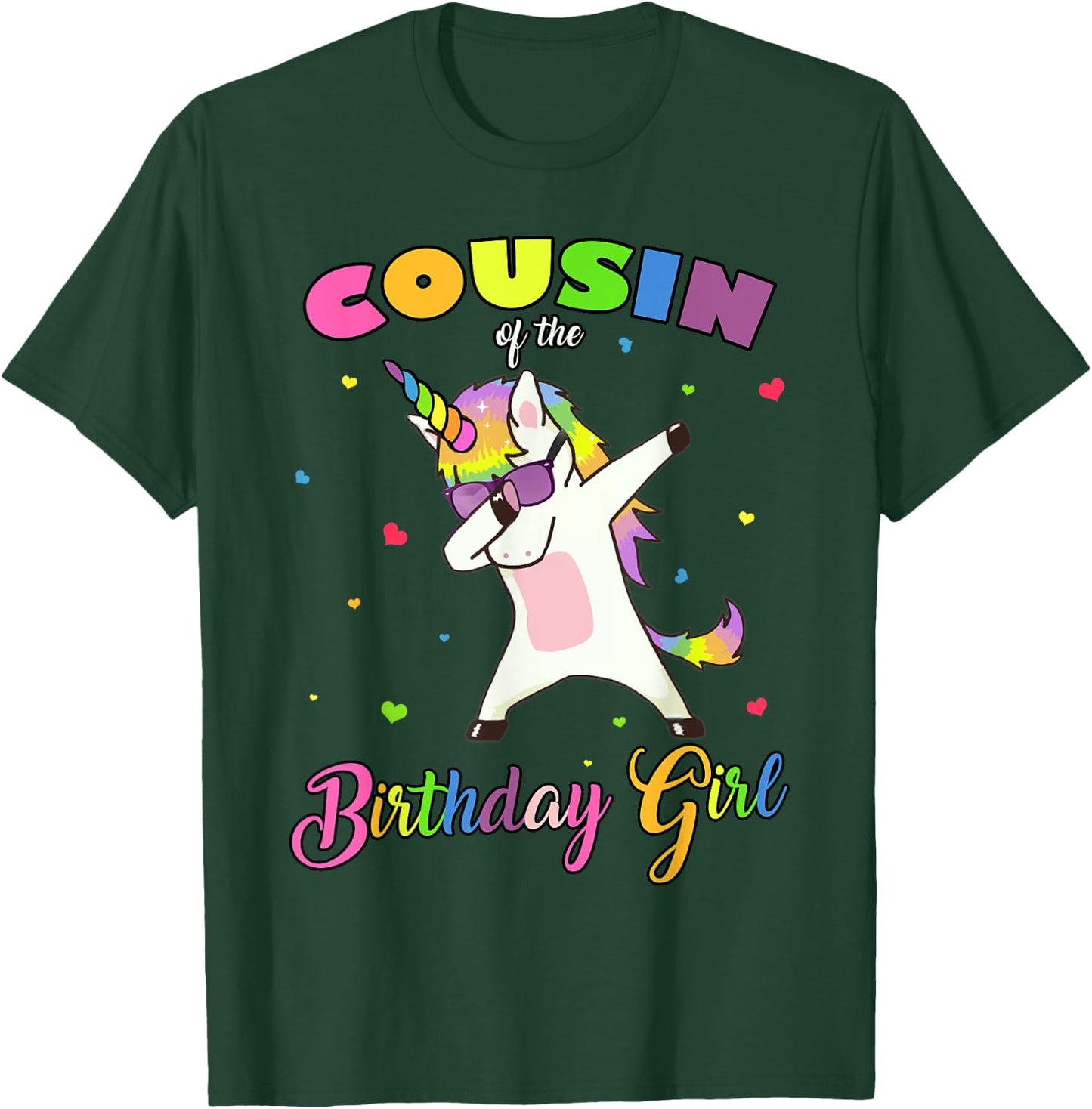 Cousin of the Birthday Girl Unicorn Princess Cousin Boy T-Shirt - T-Shirt | Forest