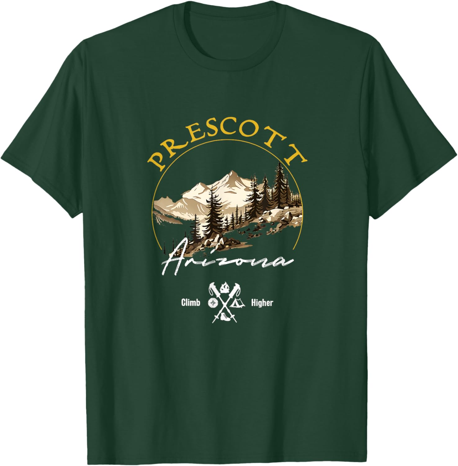 Prescott Retro Vintage Apparel - Prescott Souvenir T-Shirt - T-Shirt | Forest