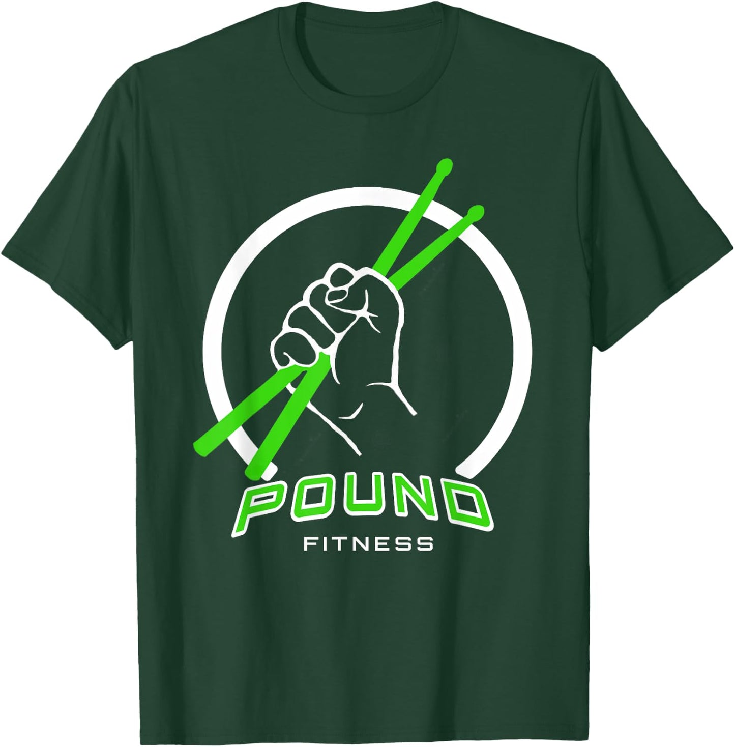 Pound Fitness with Drumsticks Graphic T-Shirt - T-Shirt | Forest