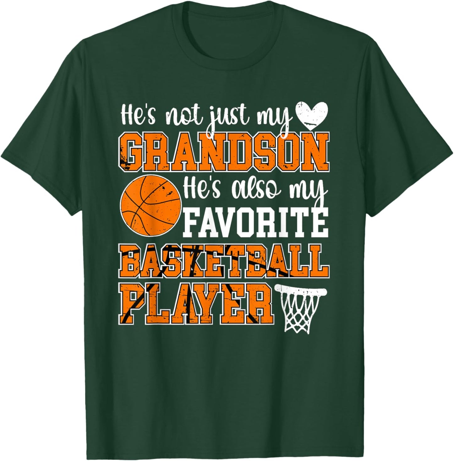 My Grandson Proud Basketball Nana Of A Basketball Player T-Shirt - T-Shirt | Forest