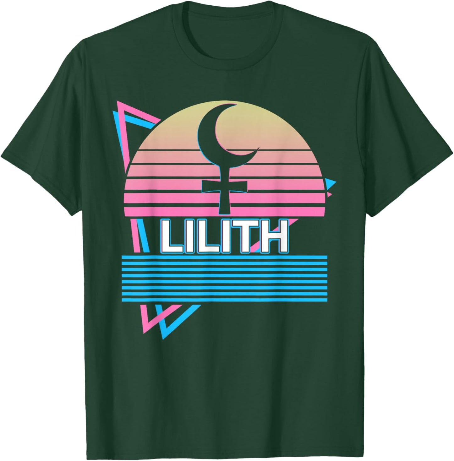 Lilith Dark Moon Retro T-Shirt - T-Shirt | Forest