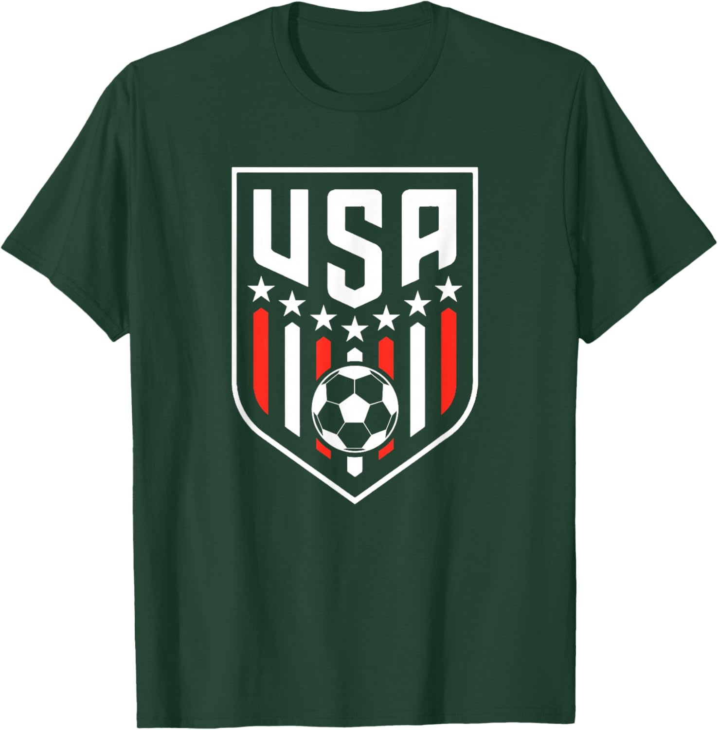 American Flag Soccer Team Boys Men Women Girls Soccer T-Shirt - T-Shirt | Forest