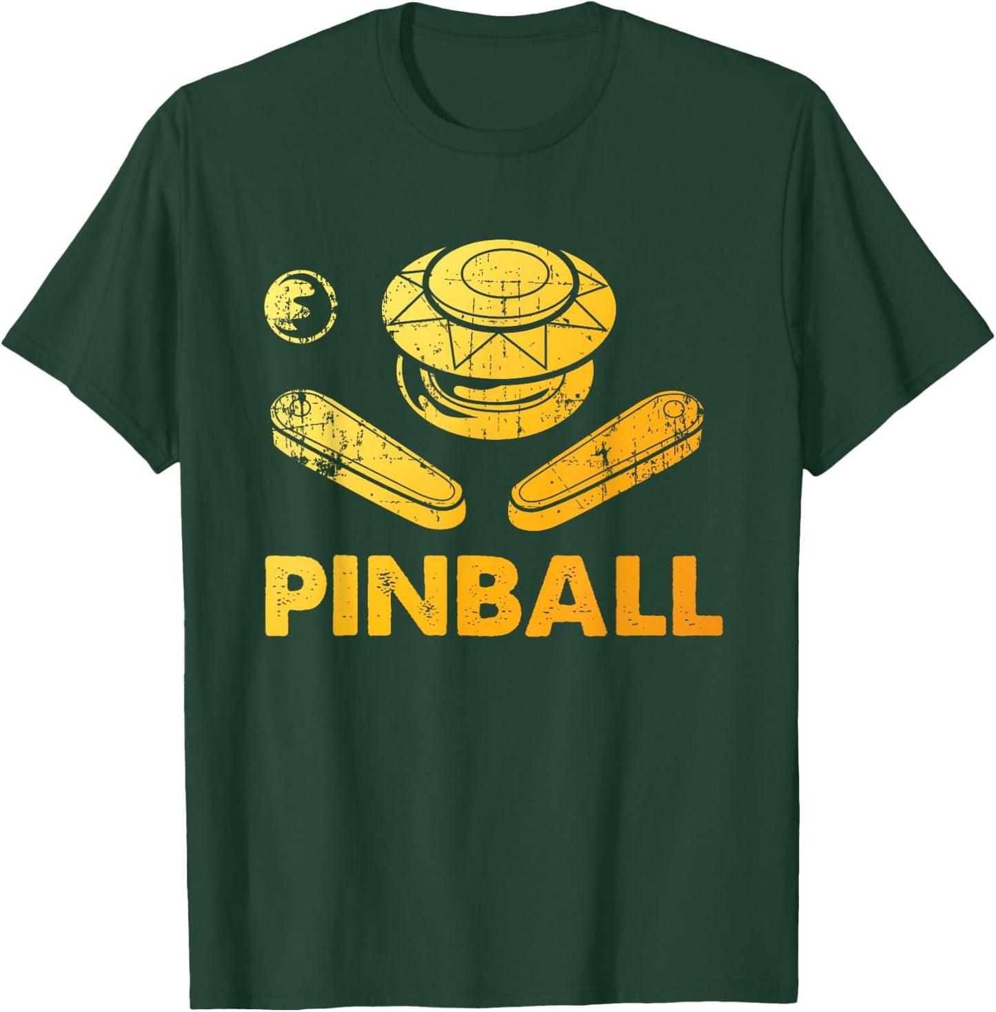 Cool Arcade Gaming Pinball Player Gift Men Women Vintage Pinball Funny Pinballer Machine Flipping Ball Lovers T-Shirt - T-Shirt | Forest