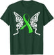 Butterfly Green Ribbon Non-Hodgkin Lymphoma Lymphocytes T-Shirt - T-Shirt | Forest