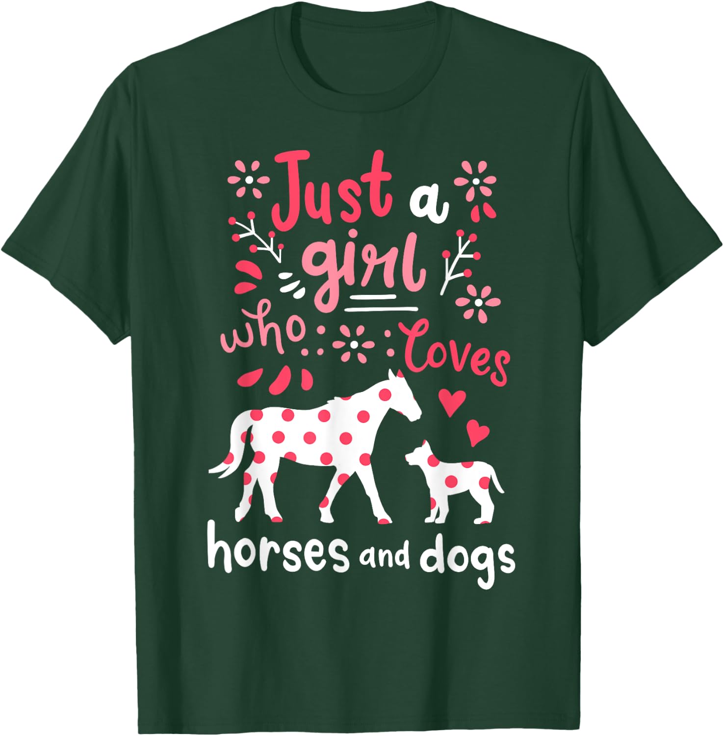 Horse Just A Girl Horses Gift T-Shirt - T-Shirt | Forest