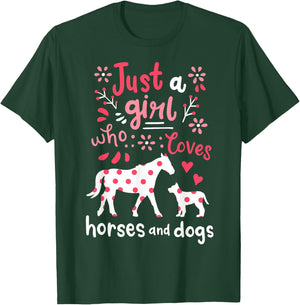 Horse Just A Girl Horses Gift T-Shirt - T-Shirt | Forest