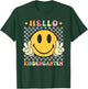 Retro Groovy Kindergarten Back to School Hello Kindergarten T-Shirt - T-Shirt | Forest