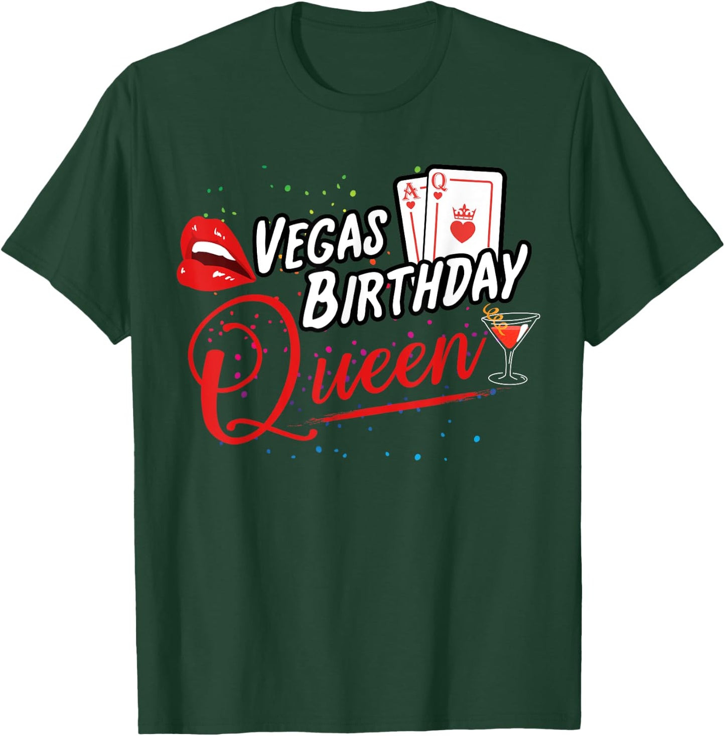 Vegas Birthday Queen Las Vegas Birthday Party T-Shirt - T-Shirt | Forest