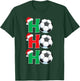 Ho Ho Ho Soccer Ball Santa Hat Boys Christmas Soccer Player T-Shirt - T-Shirt | Forest