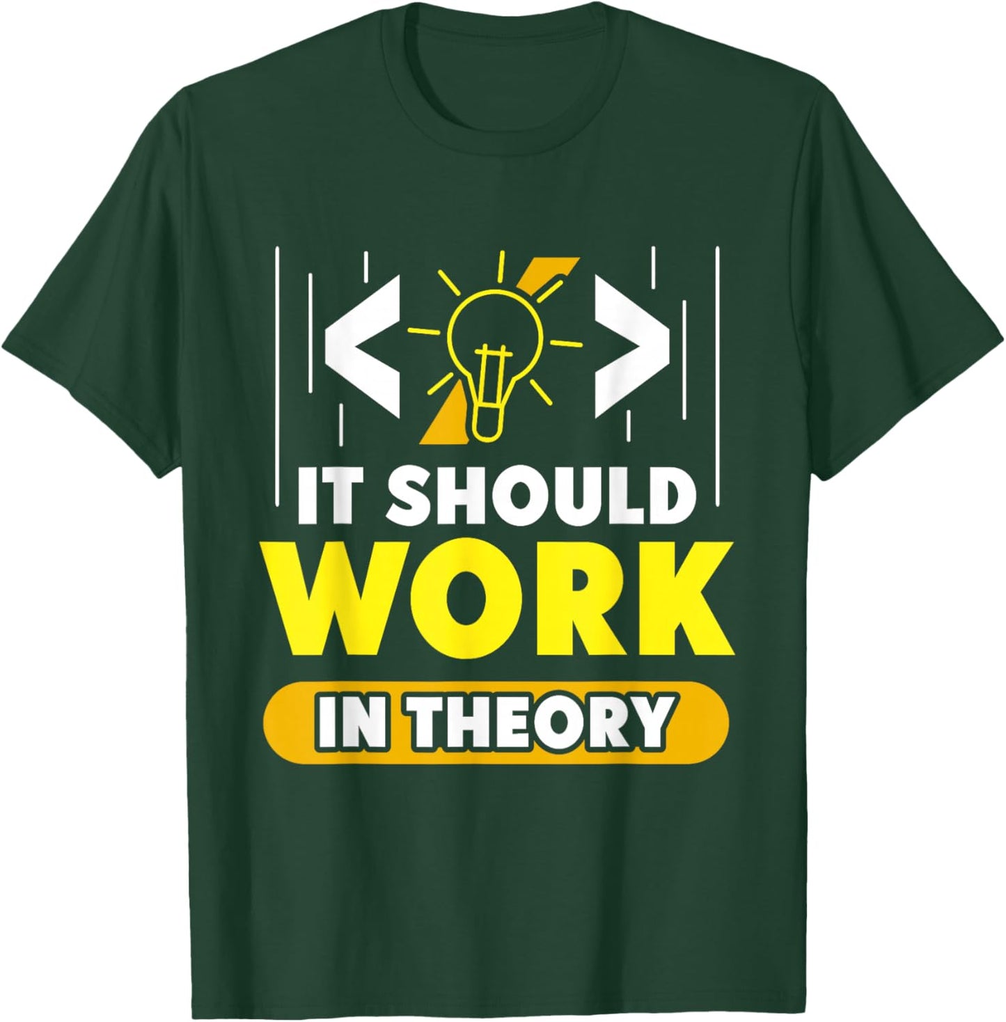 In Theory Should It Work Coding Coder Code T-Shirt - T-Shirt | Forest