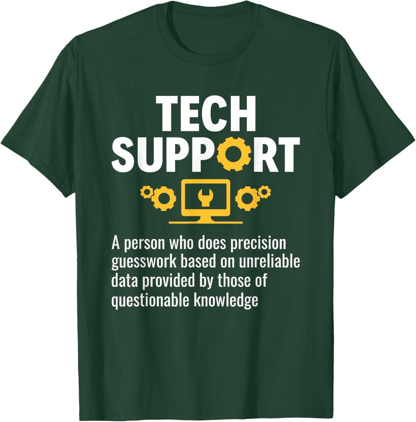 Funny Tech Support Definition Sysadmin Tech Support Nerd T-Shirt - T-Shirt | Forest