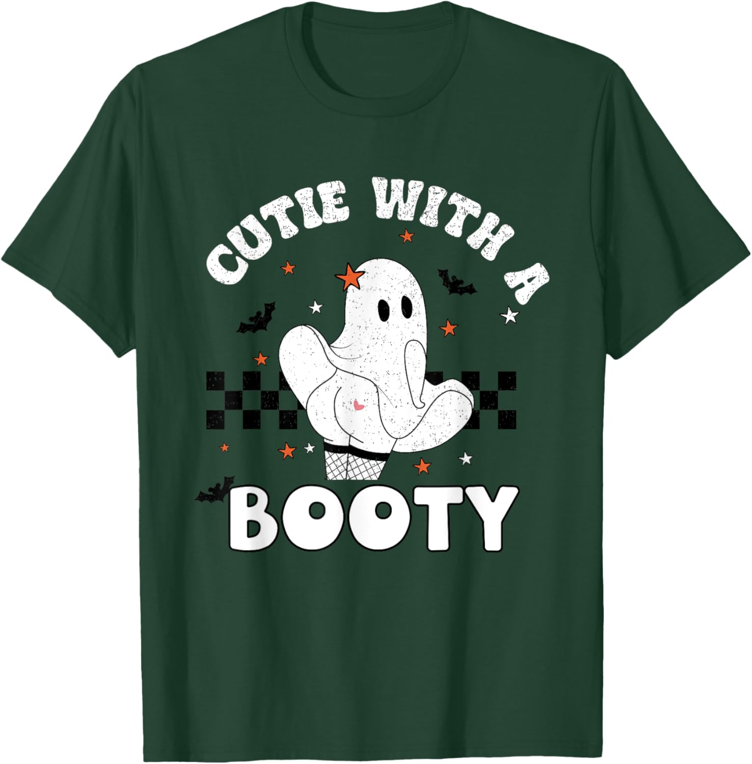 Halloween Cheeky Ghost Cutie With A Booty Sexy Adult Costume T-Shirt - T-Shirt | Forest