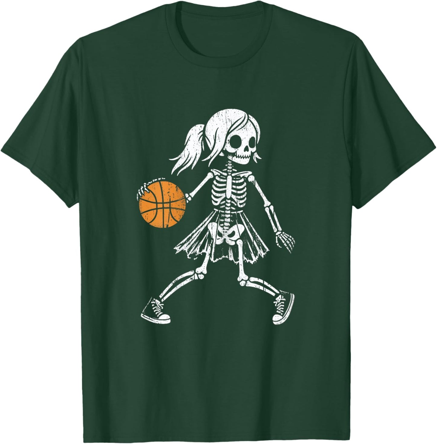 Spooky Basketball Skeletons Spooky Basketball Halloween T-Shirt - T-Shirt | Forest