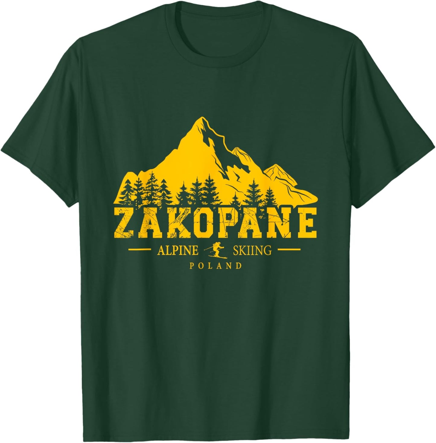 Zakopane Poland Ski Resort Alpine Skiing Polish Tatra T-Shirt - T-Shirt | Forest