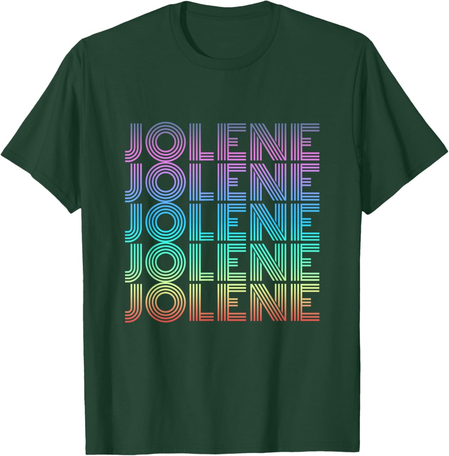 Jolene Retro Wordmark Pattern Vintage Style T-Shirt - T-Shirt | Forest