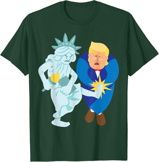 Liberty Kicks Trump 2020 Election Anti Donald Democrat Gift T-Shirt - T-Shirt | Forest