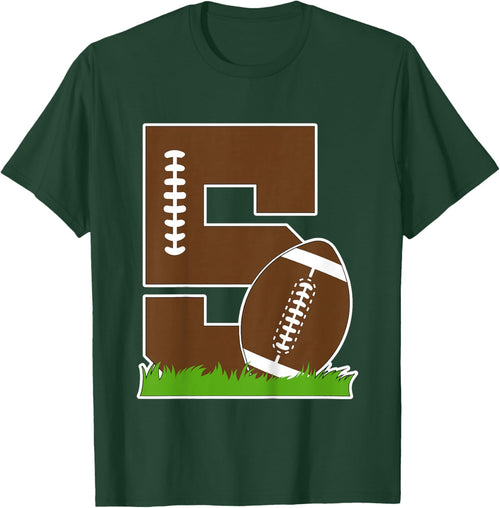 Kids 5th Birthday Football Boy Five Year Old Football Player