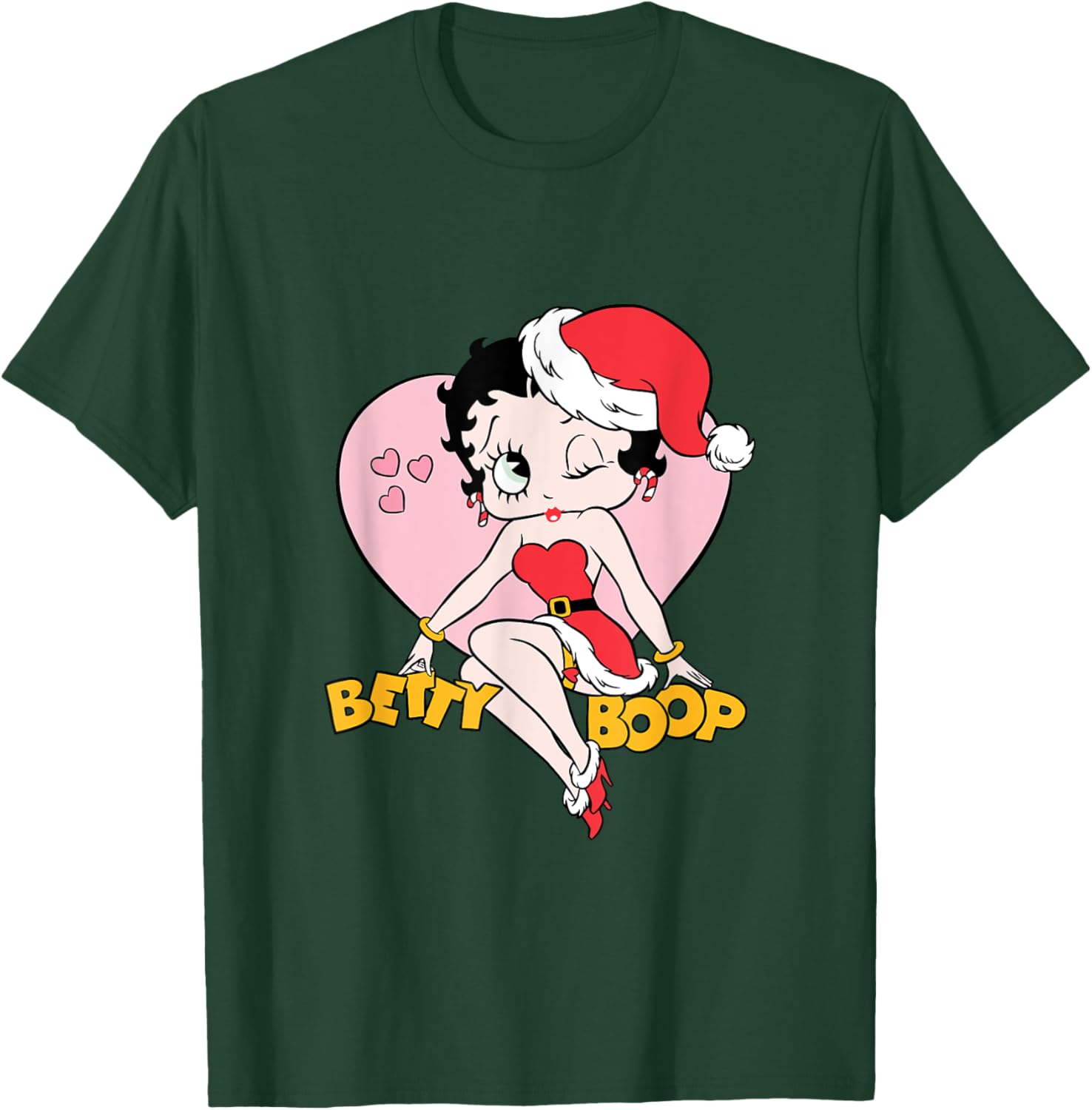 Betty Boop Christmas Heart Wink T-Shirt - T-Shirt | Forest