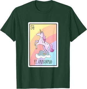El Unicorno Lottery Gift The Unicorn Card Mexican Lottery T-Shirt - T-Shirt | Forest