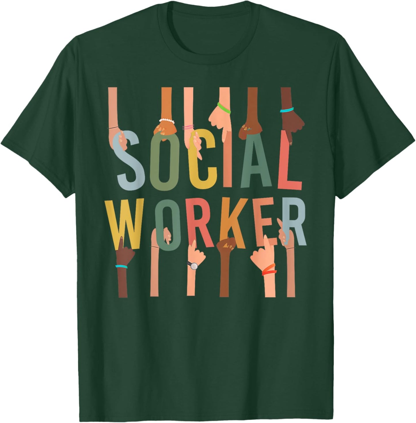 Social Worker Life Funny Social Work Month Black History T-Shirt - T-Shirt | Forest