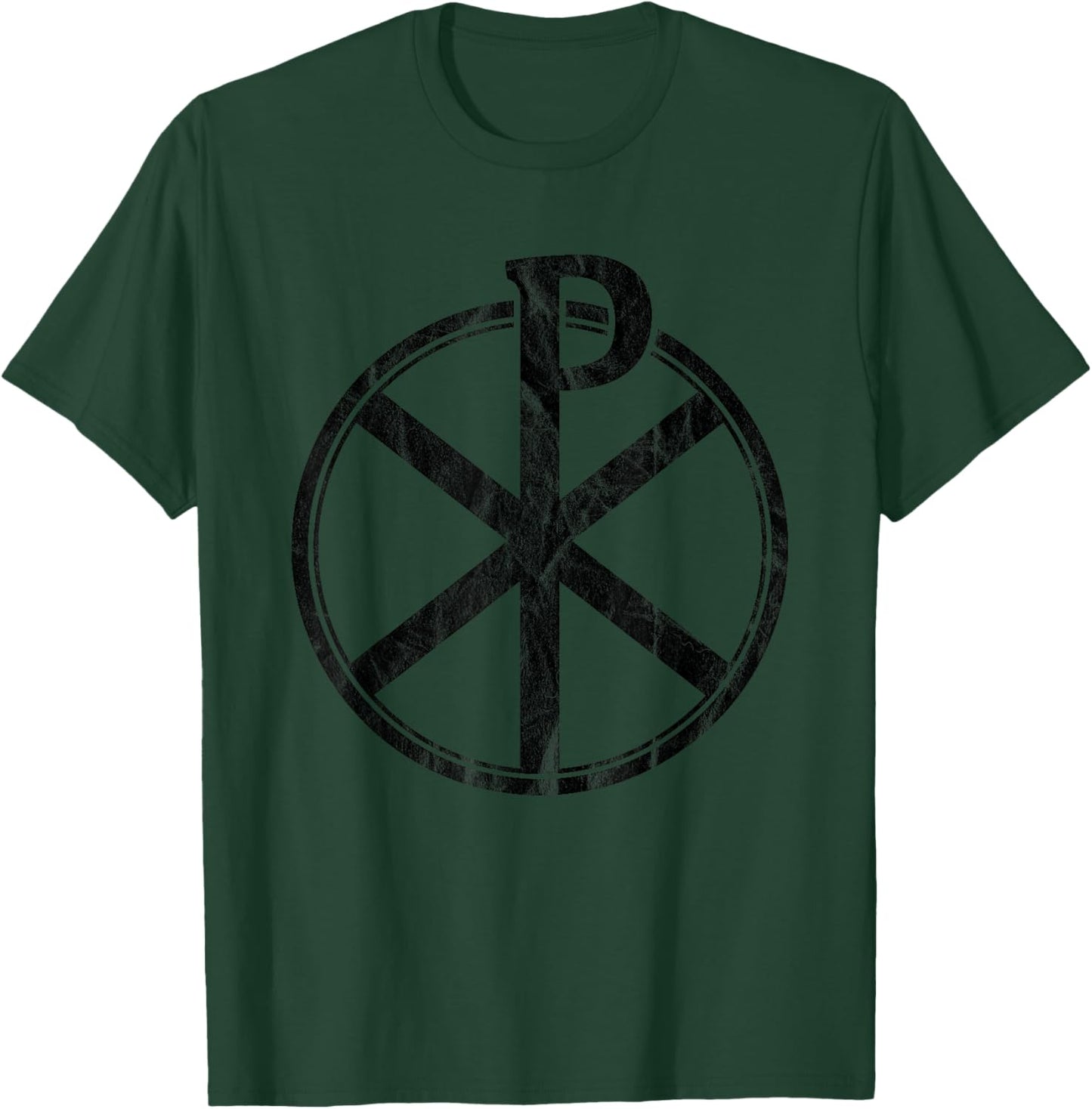 The Chi-Rho Cross - Jesus Christ Symbol - v3 vintage T-Shirt - T-Shirt | Forest